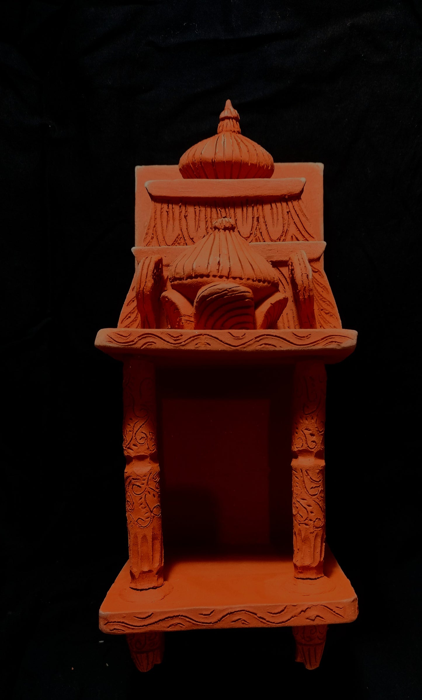 Sacred Elegance: Terracotta Hanging Miniature Temple for Spiritual Harmony